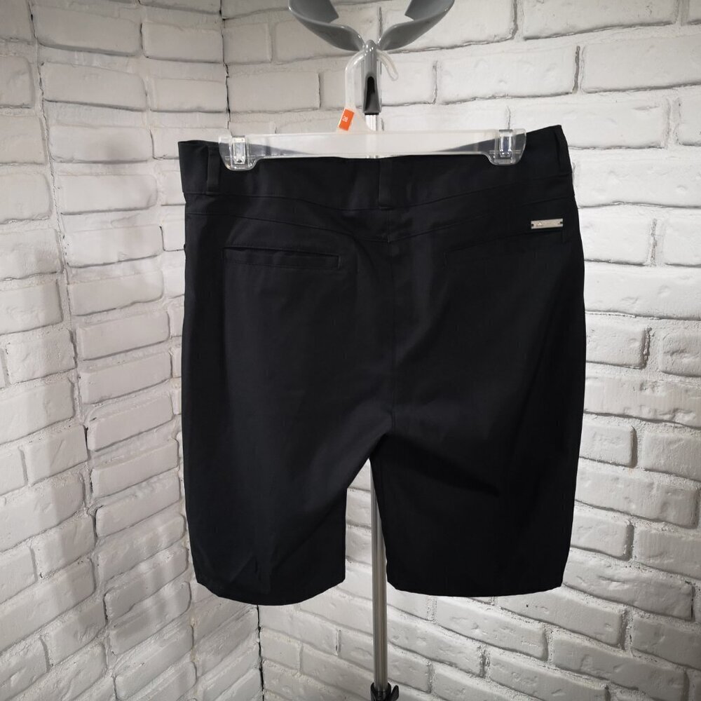 Adidas Brand Ladies Size 8 Black Bermuda Length Active Shorts - Picture 2 of 11